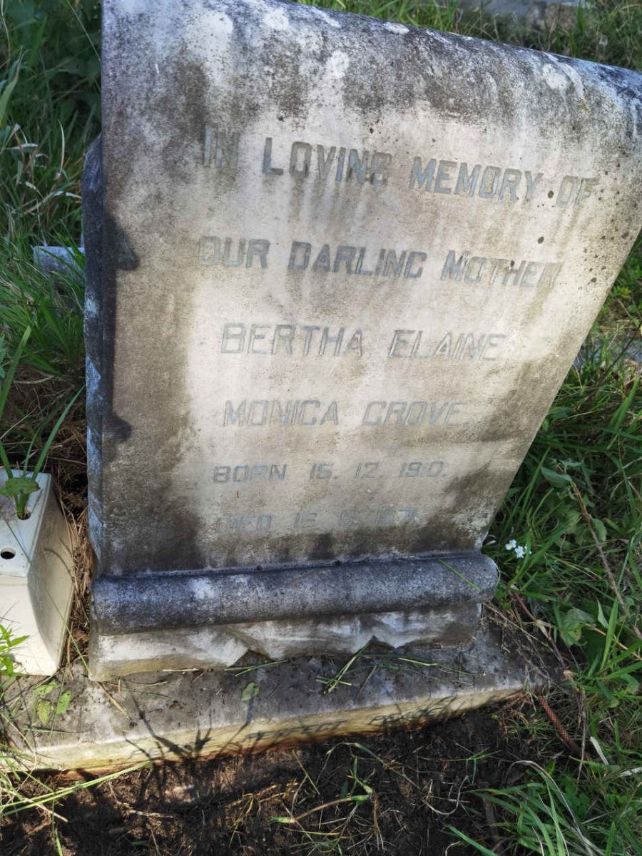 GROVE Bertha Elaine Monica 1910-197?