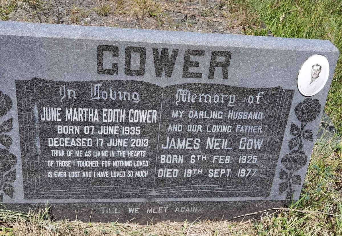 GOWER James Neil Cow 1925-1977 &amp; June Martha Edith 1935-2013