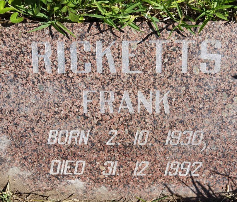 HICKETTS Frank 1930-1992