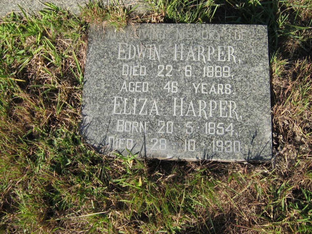 HARPER Edwin -1889 &amp; Eliza 1854-1930
