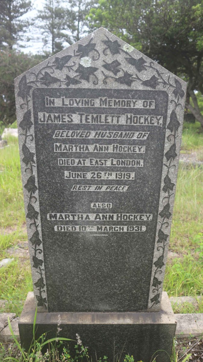 HOCKEY James Temlett -1919 &amp; Martha Ann -1931