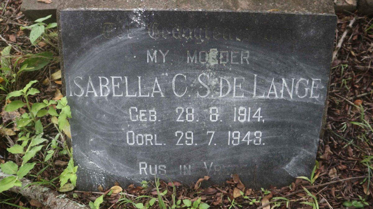 LANGE Isabella C.S., de 1914-1948