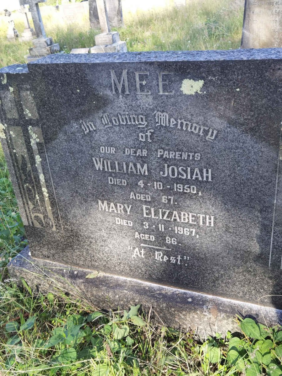 MEE William Josiah -1950 &amp; Mary Elizabeth -1967