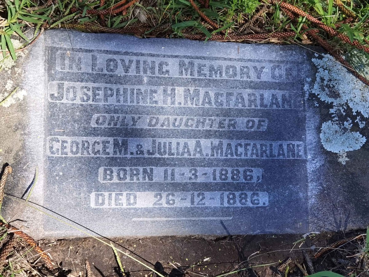 MACFARLANE Josephine H. 1886-1886