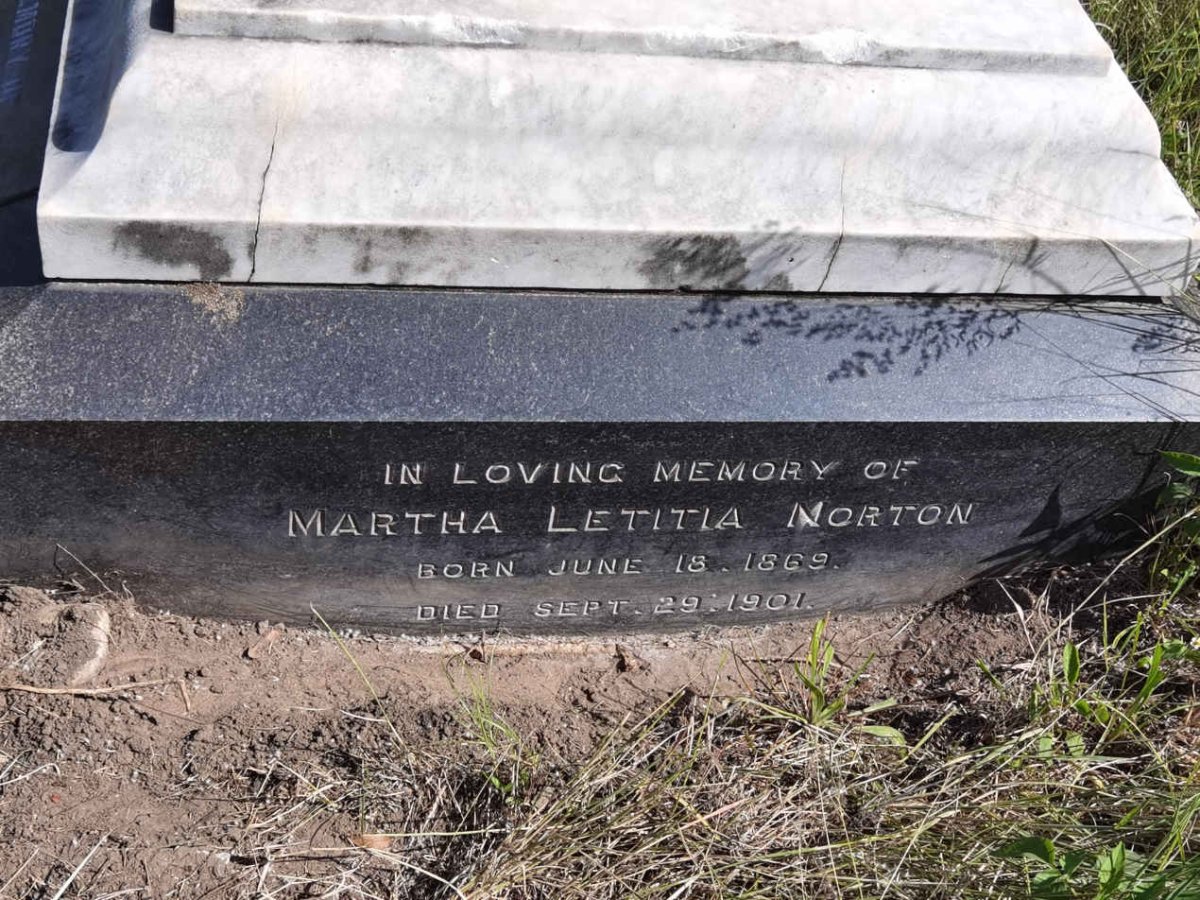 NORTON Martha Letitia 1869-1901