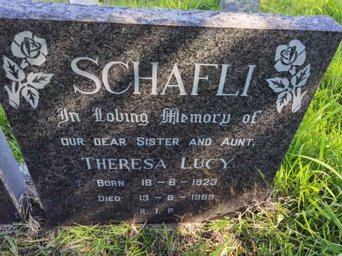 SCHAFLI Theresa Lucy 1923-1969
