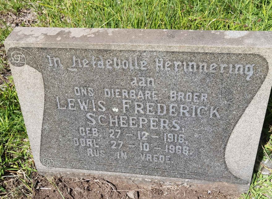 SCHEEPERS Lewis Frederick 1916-1966
