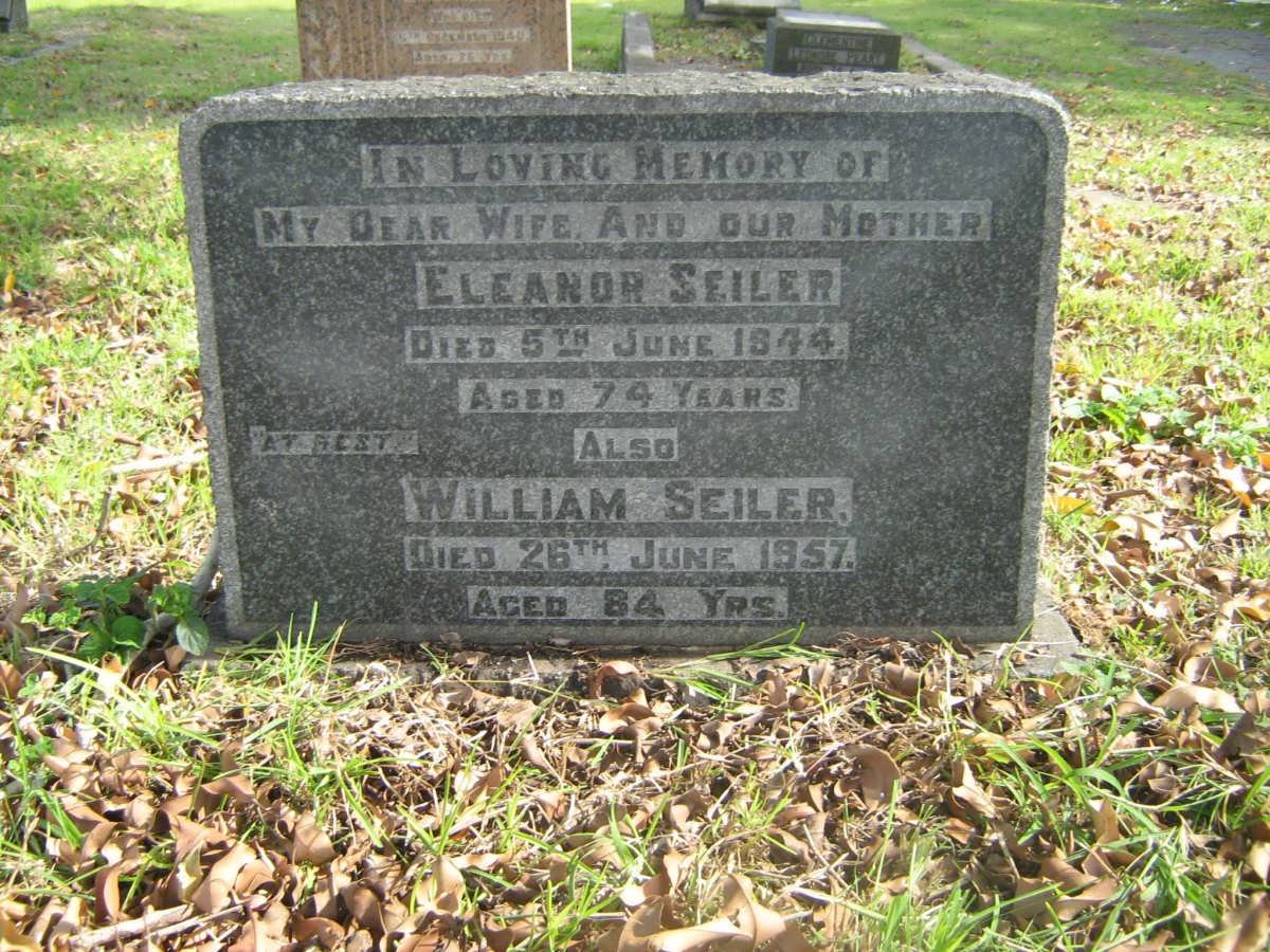 SIELER William -1957 &amp; Eleanor -1944