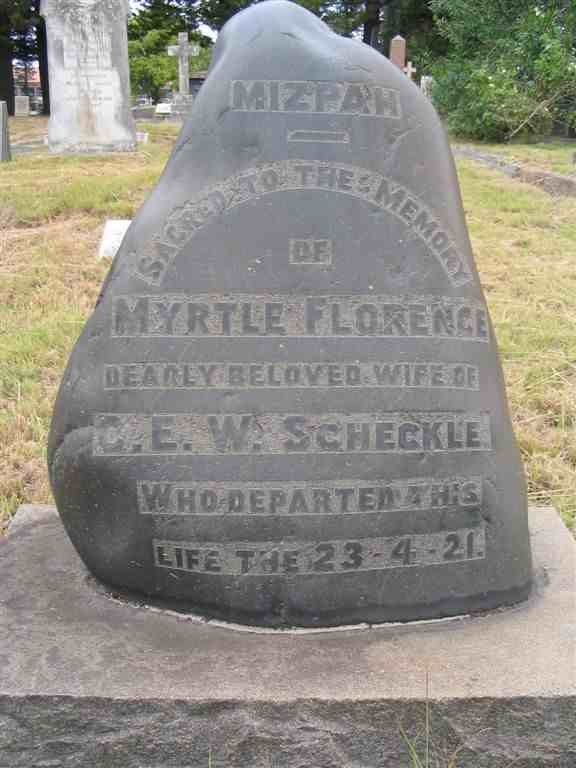 SCHECKLE Myrtle Florence -1921