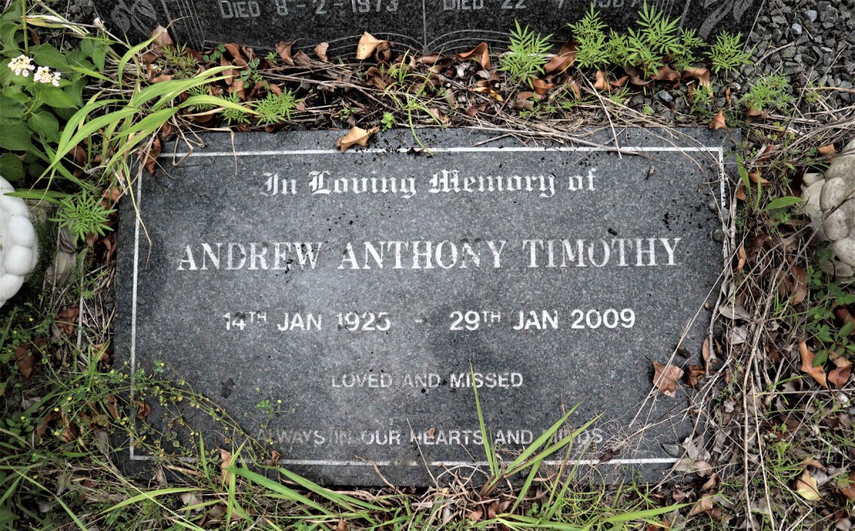 TIMOTHY Andrew Anthony 1925-2009