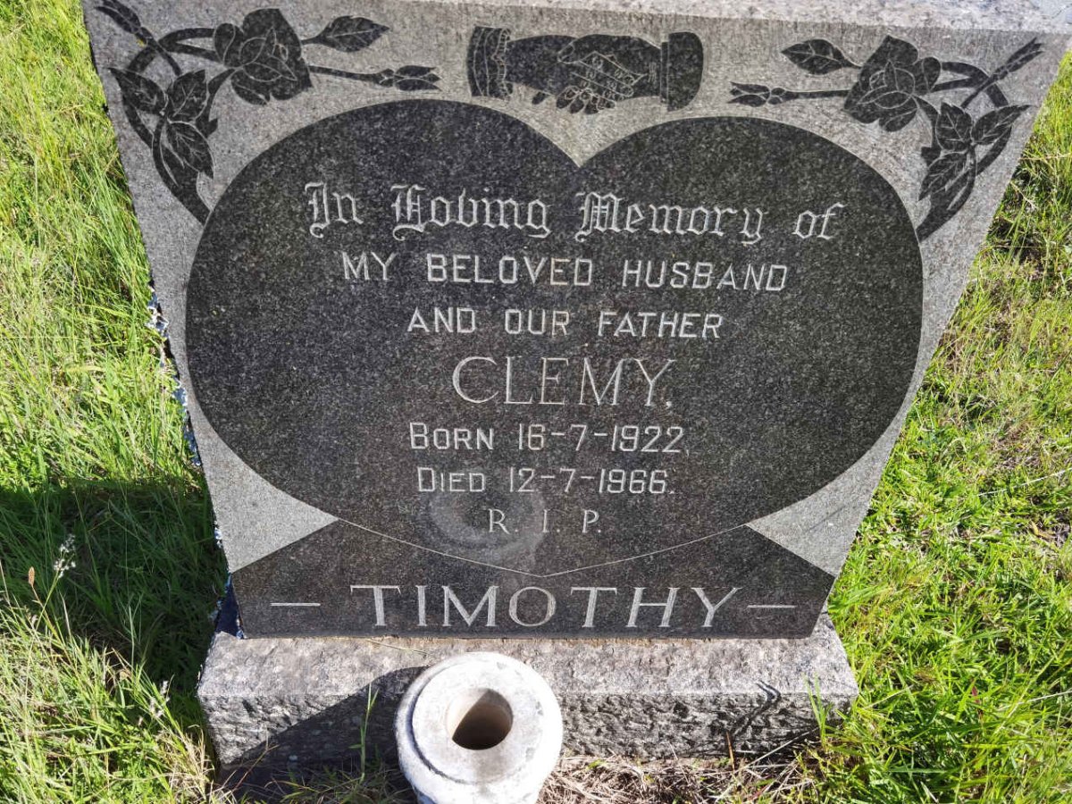 TIMOTHY Clemy 1922-1966