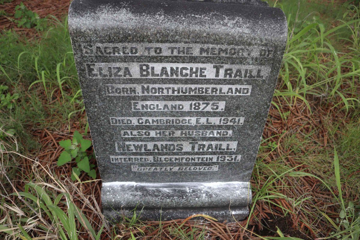 TRAILL Newlands -1931 &amp; Eliza Blanche 1875-1941