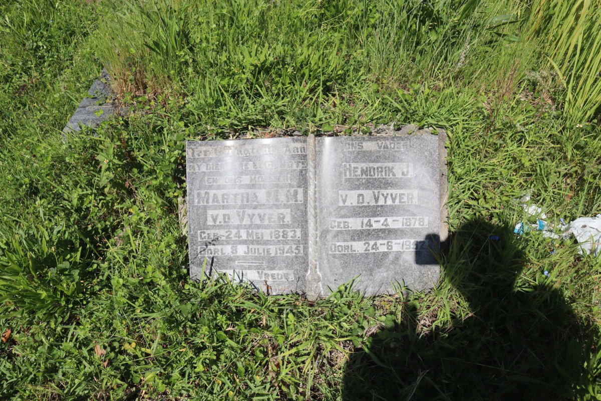VYVER Hendrik J., v.d. 1878-1952 &amp; Martha M.M. 1883-1945