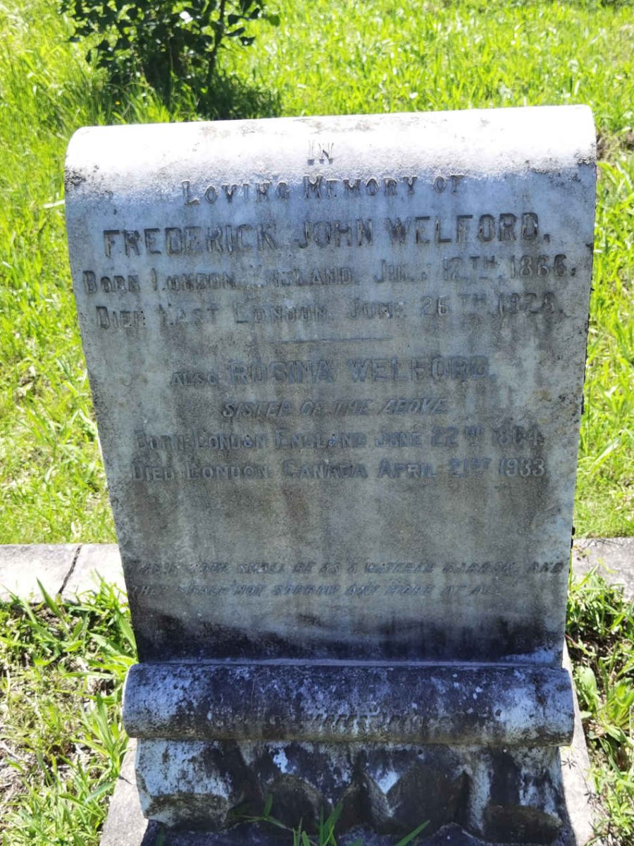 WELFORD Frederick John 1866-192? :: WELFORD Rosina 1864-1933
