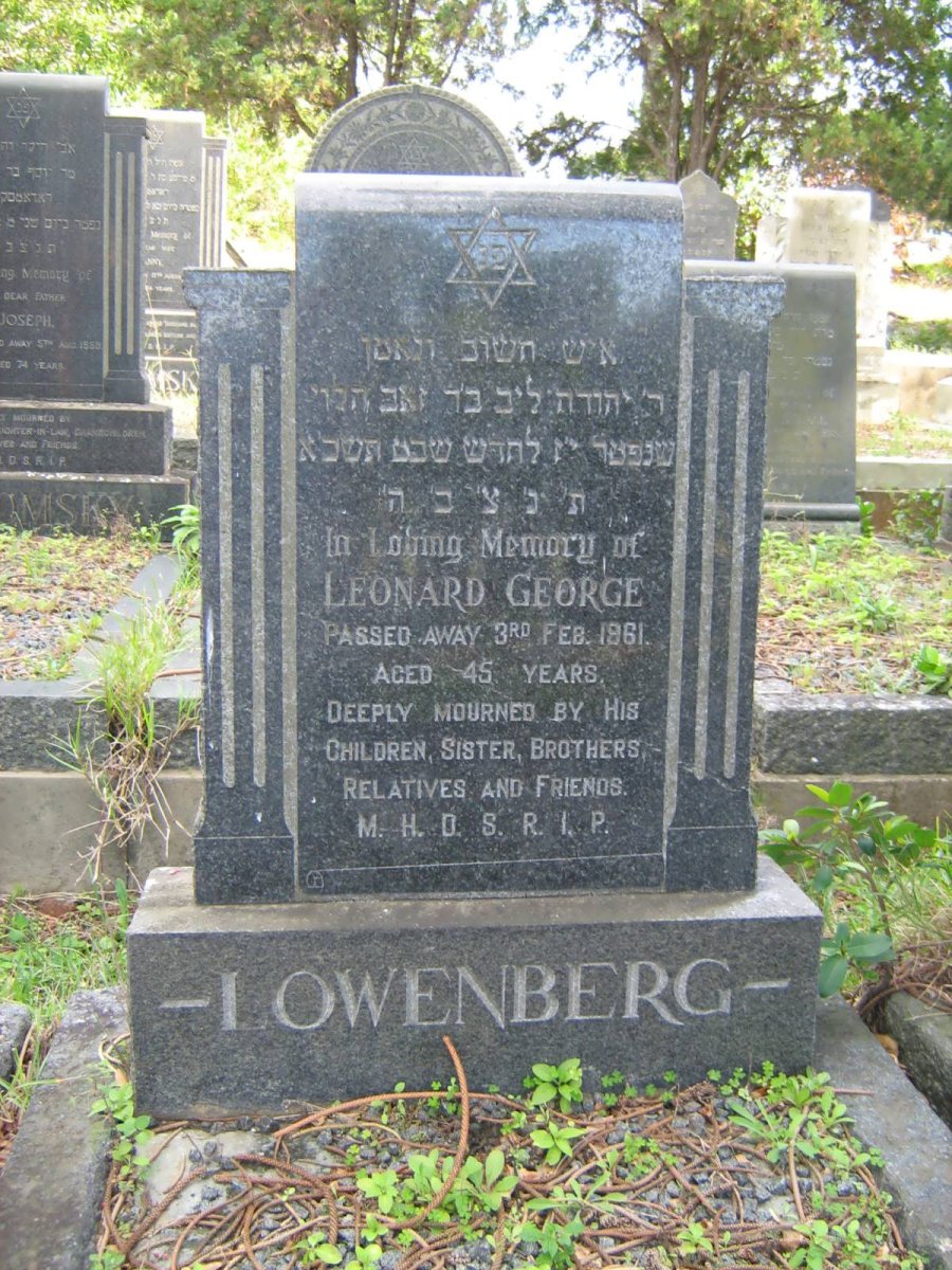 LOWENBERG Leonard George -1961 