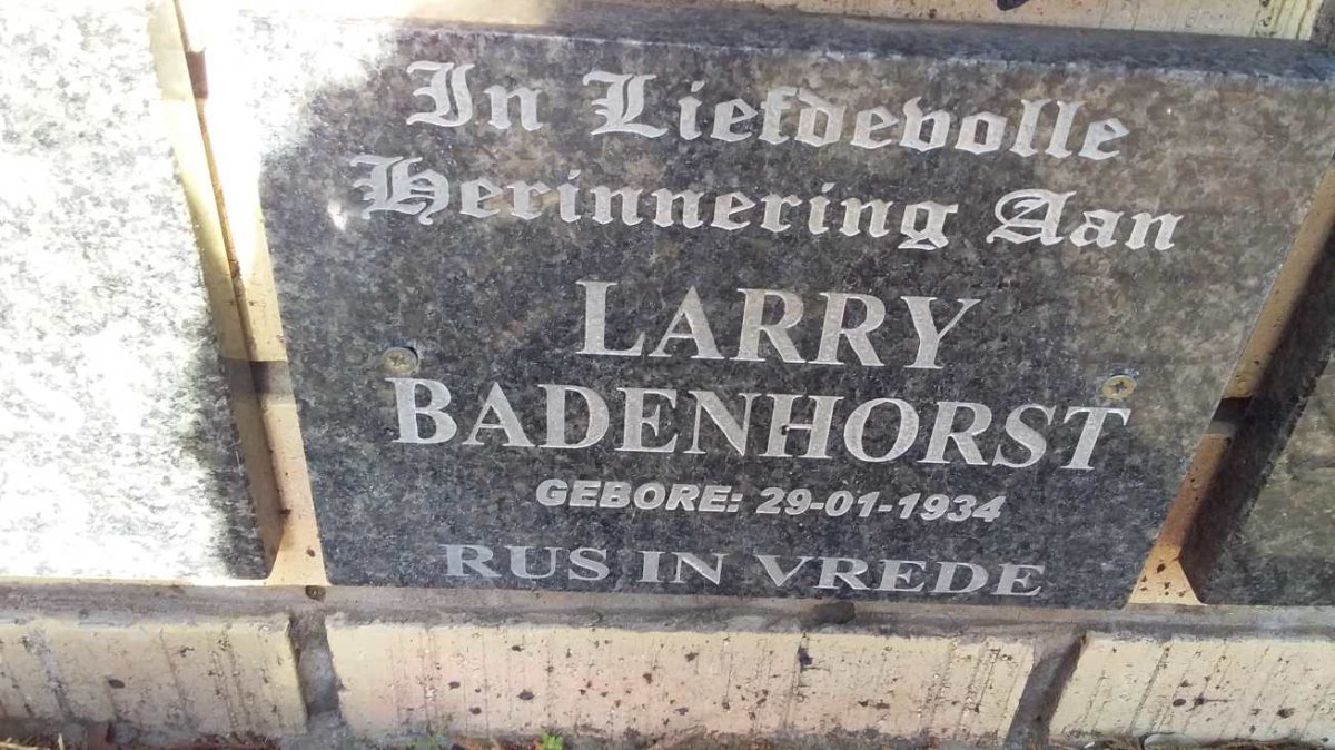 BADENHORST Larry 1934-