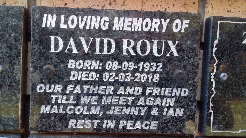 ROUX David 1932-2018