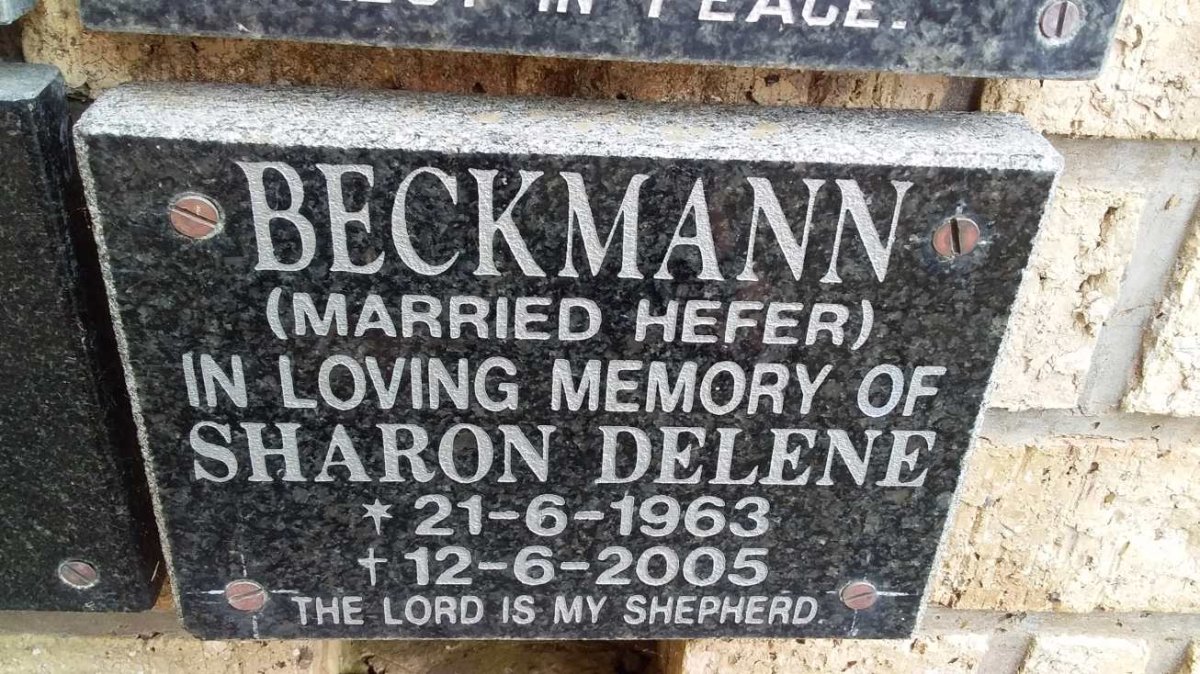 BECKMANN Sharon Delene, HEFER 1963-2005