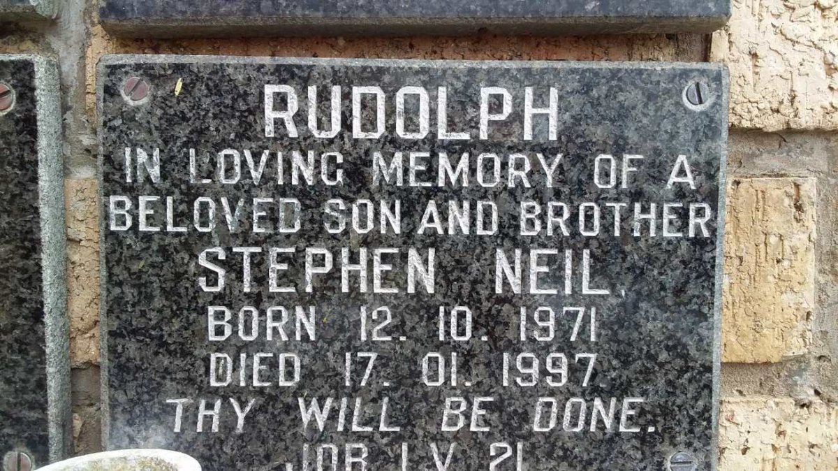 RUDOLPH Stephen Neil 1971-1997