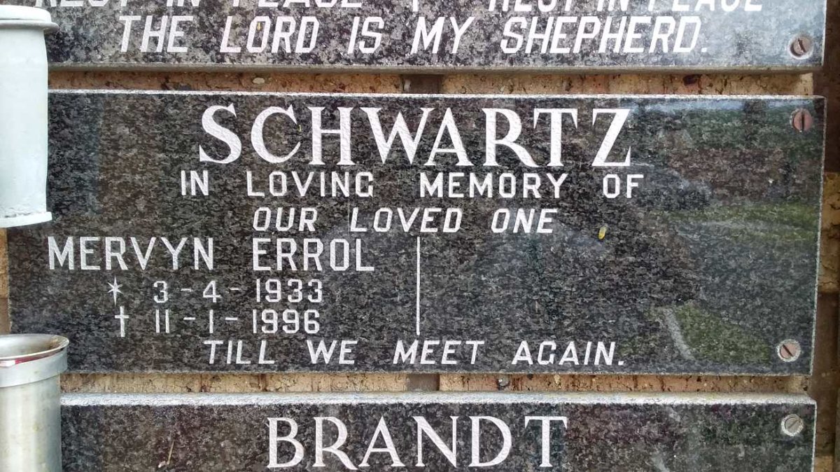 SCHWARTZ Mervyn Errol 1933-1996