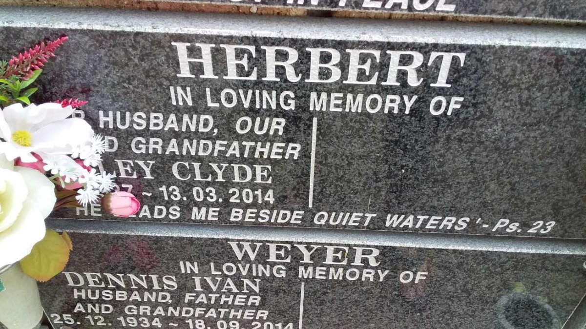 HERBERT Kensley Clyde 1937-2014