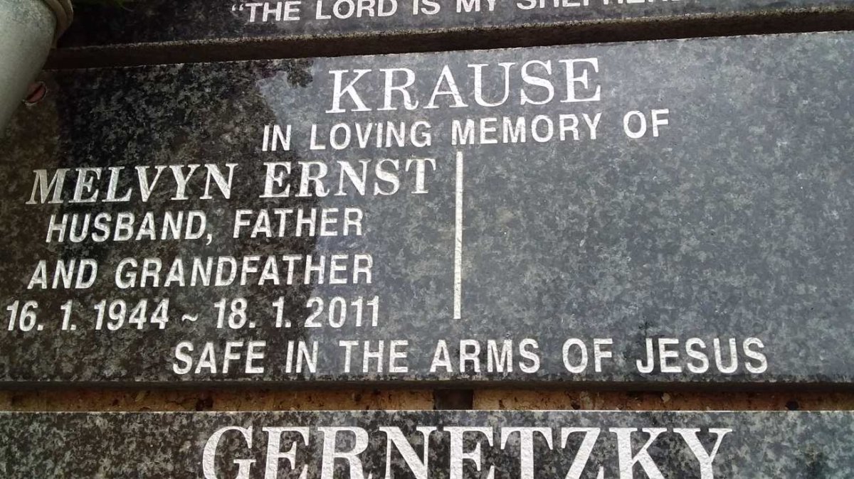KRAUSE Melvin Ernst 1944-2011