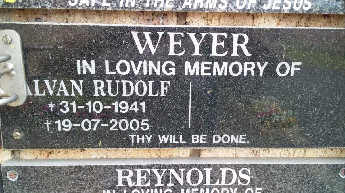 WEYER ?lvan Rudolf 1941-2005