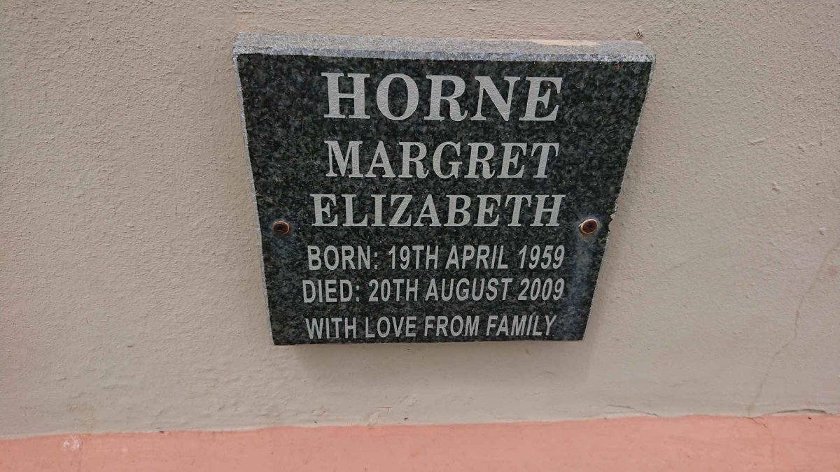 HORNE Margret Elizabeth 1959-2009