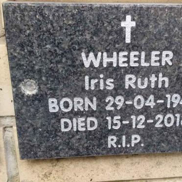WHEELER Iris Ruth 1940-2018