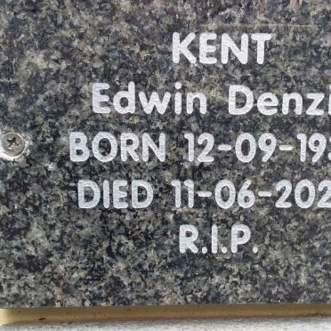 KENT Edwin Denzil 1938-2020