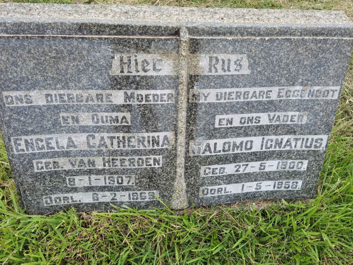 ? Salomo Ignatius 1900-1958 &amp; Engela Catherina VAN HEERDEN 1907-1969