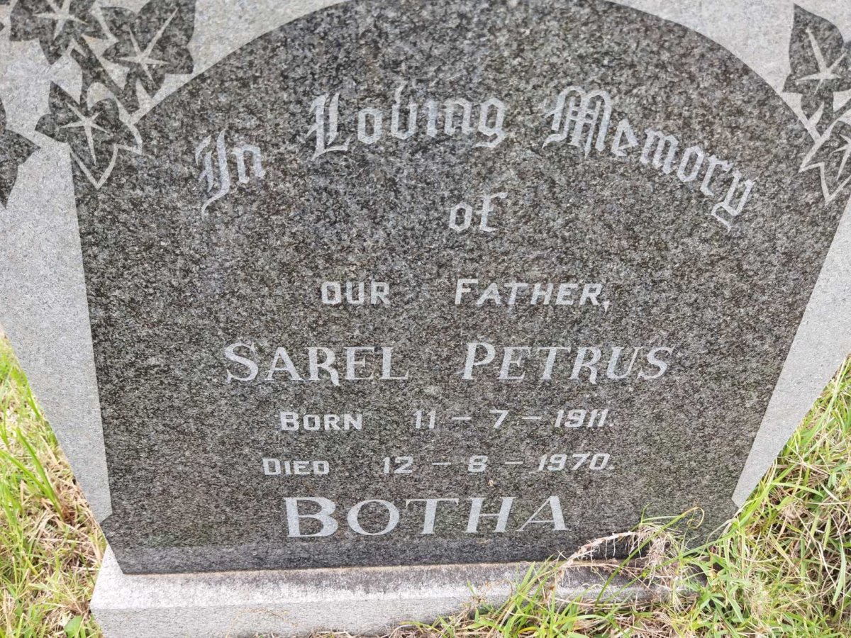 BOTHA Sarel Petrus 1911-1970