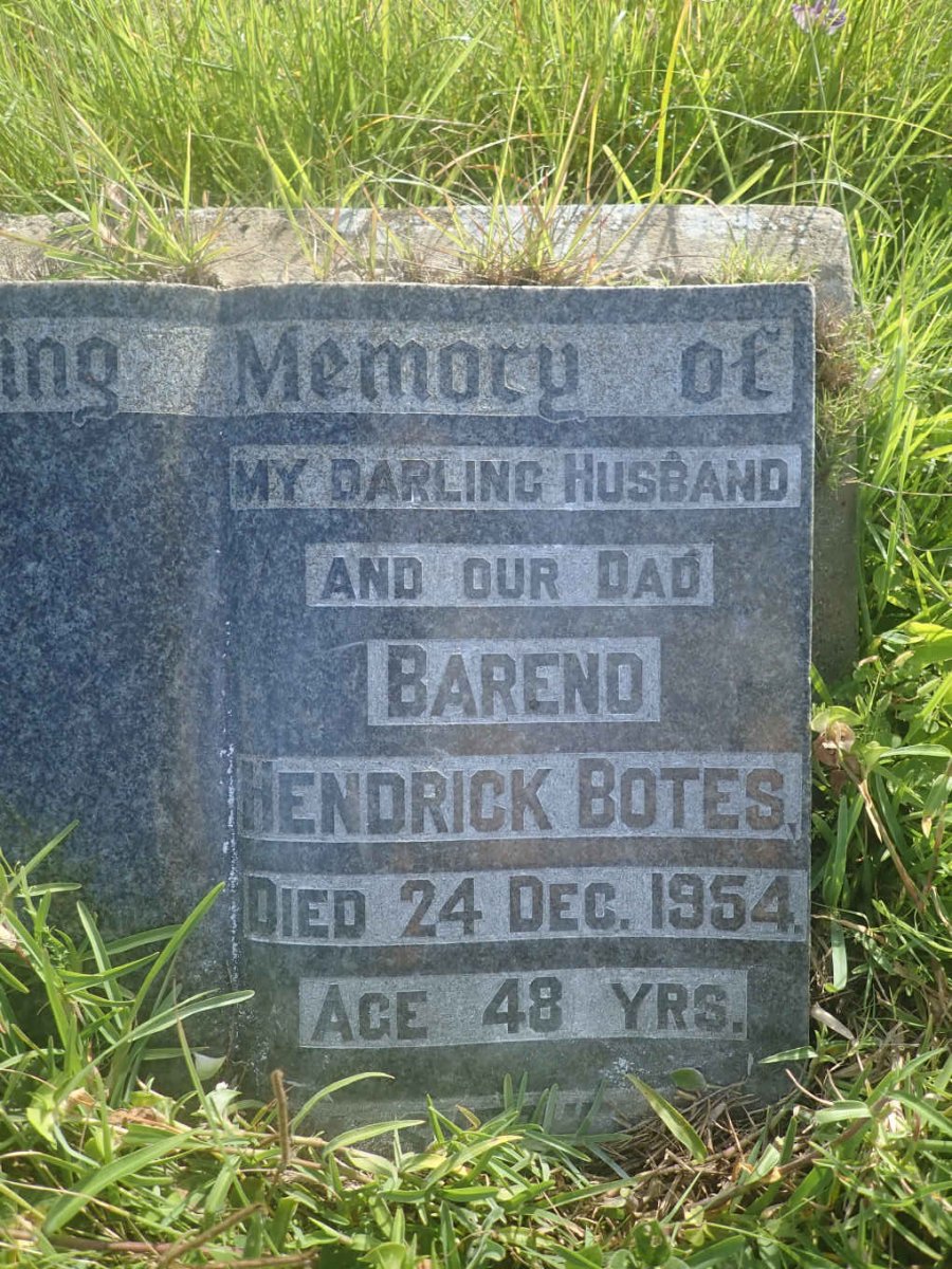 BOTES Barend Hendrick -1954