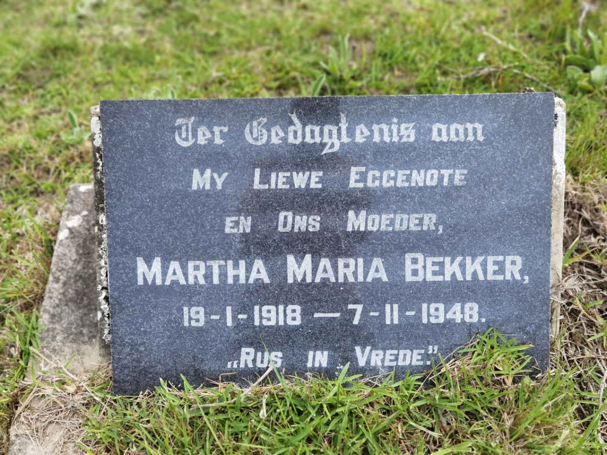 BEKKER Martha Maria 1918-1948