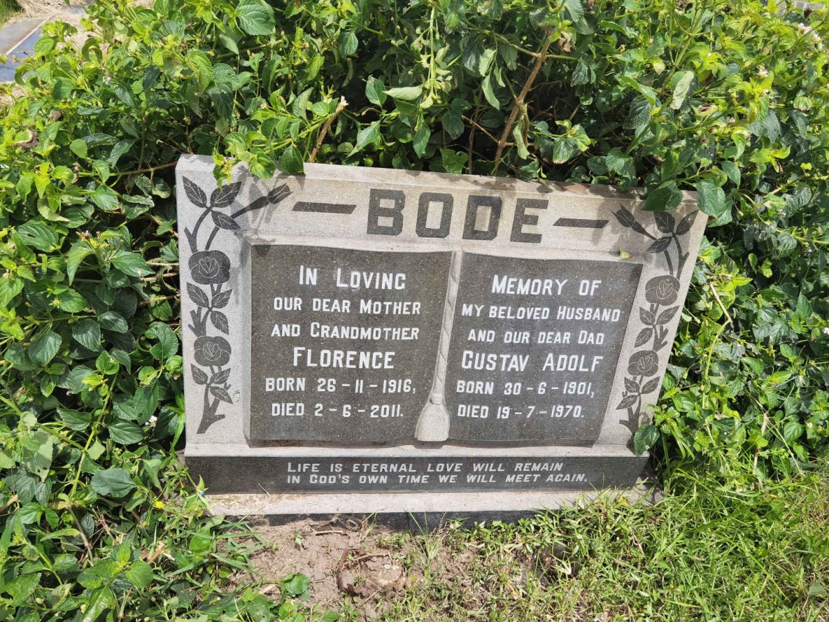 BODE Gustaf Adolf 1901-1970 &amp; Florence 1916-2011