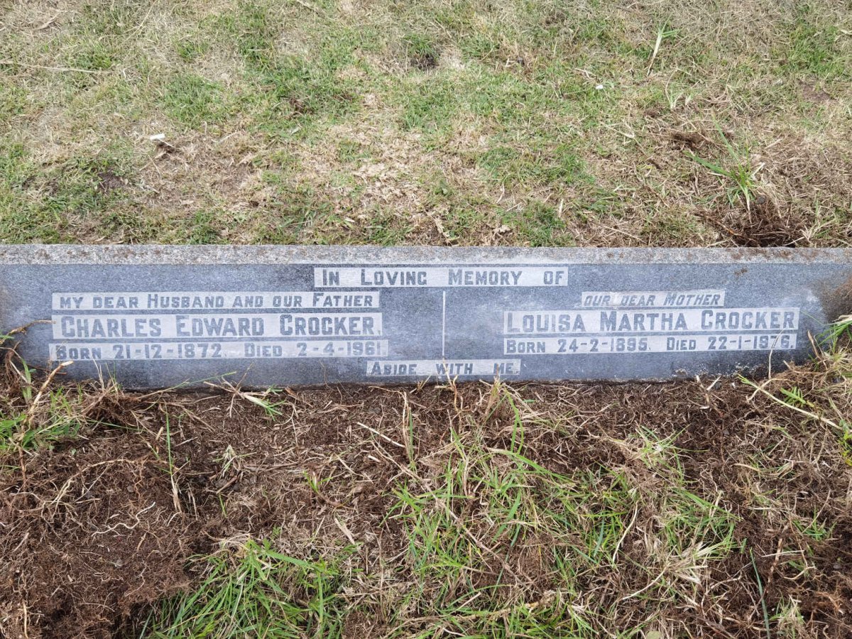 CROCKER Charles Edward 1872-1961 & Louisa Martha 1895-1976