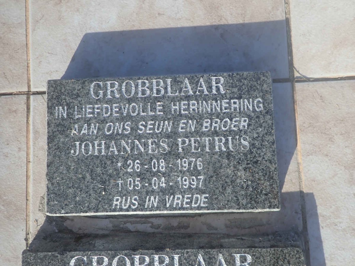 GROBBLAAR Johannes Petrus 1976-1997