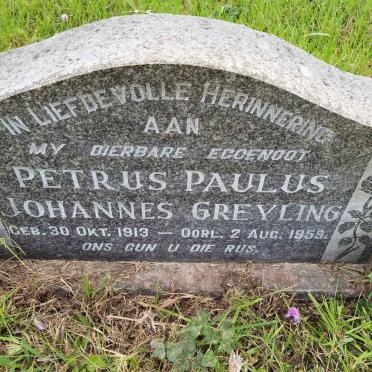 GREYLING Petrus Paulus Johannes 1913-1959