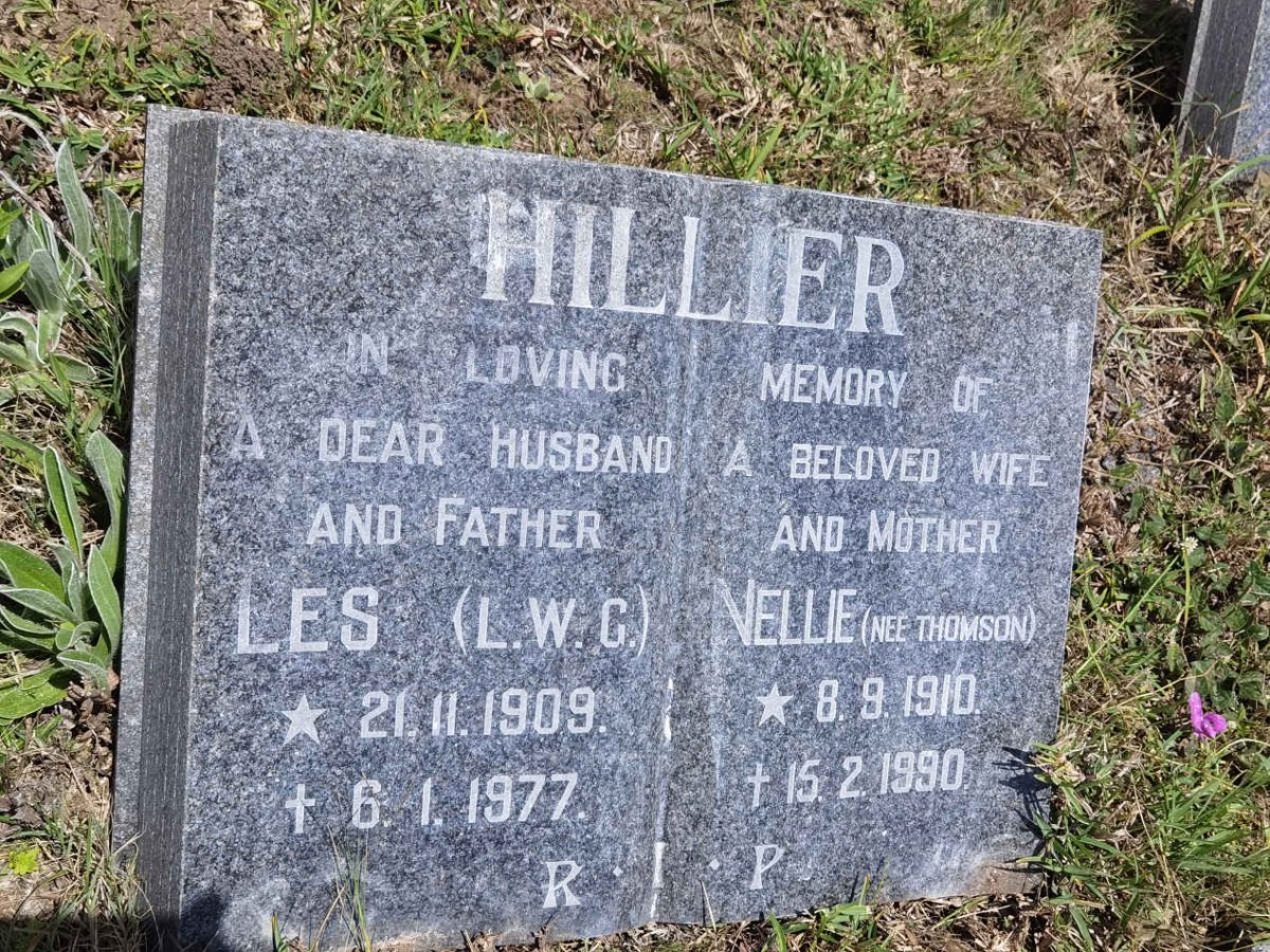 HILLIER L.W.G. 1909-1977 &amp; Nellie THOMSON 1910-1990