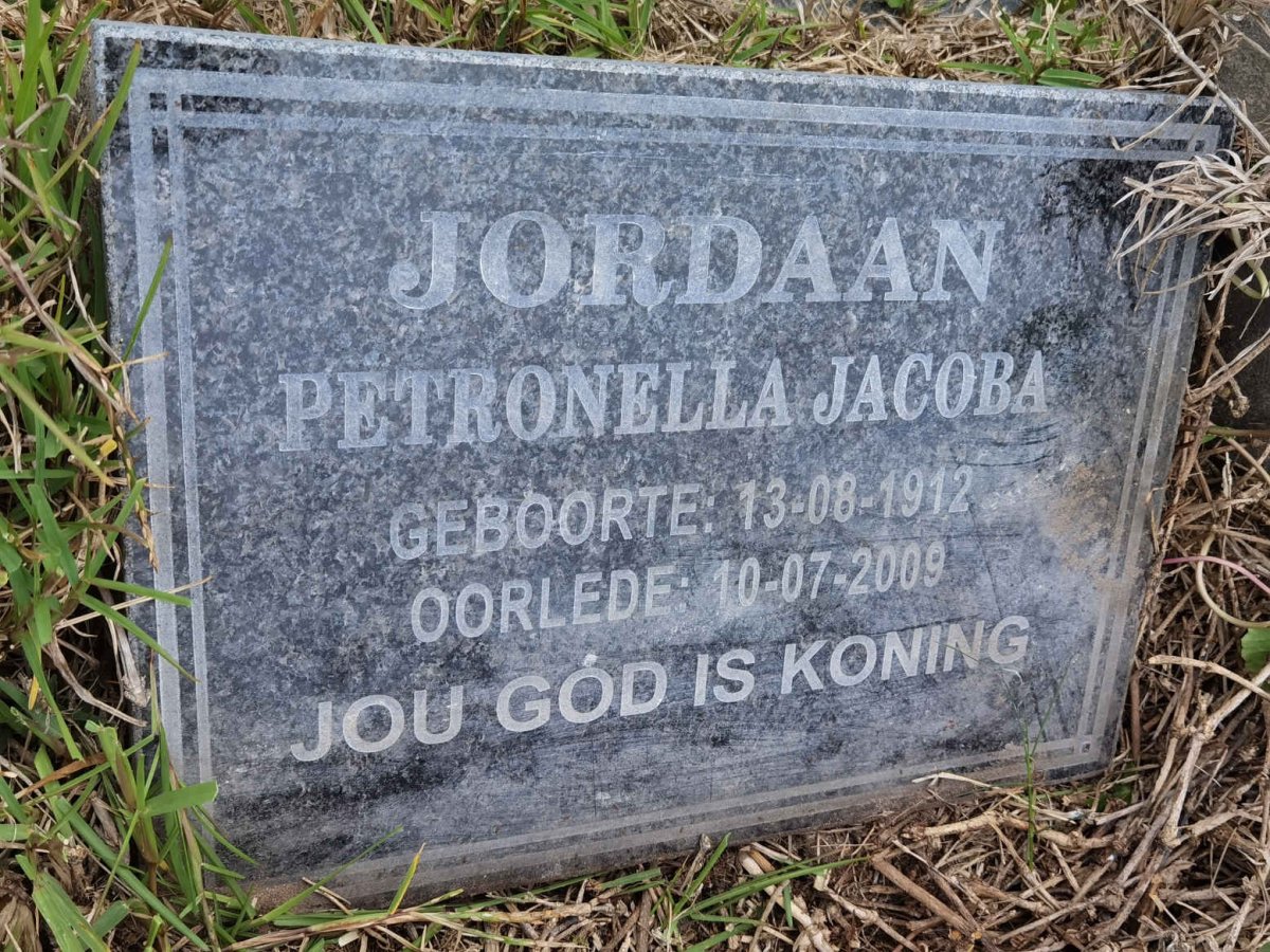 JORDAAN Petronella Jacoba 1912-2009