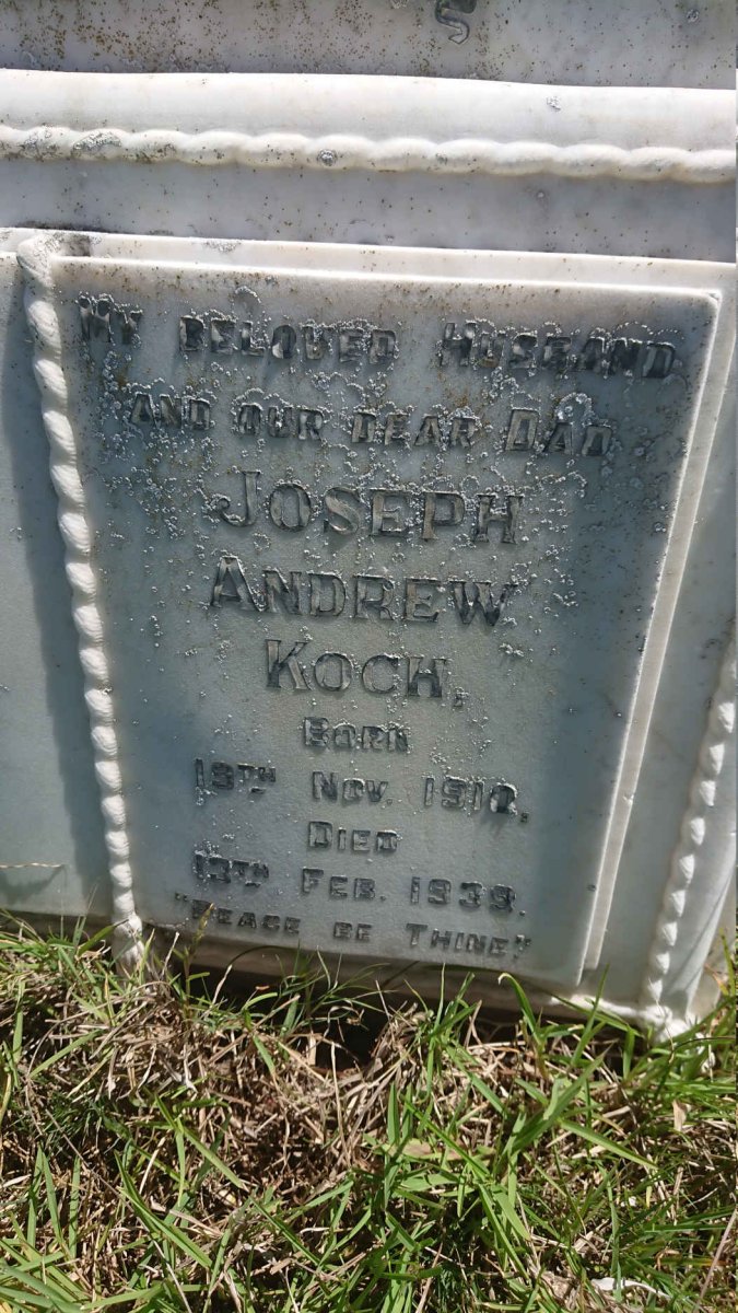 KOCH Joseph Andrew 1910-1939