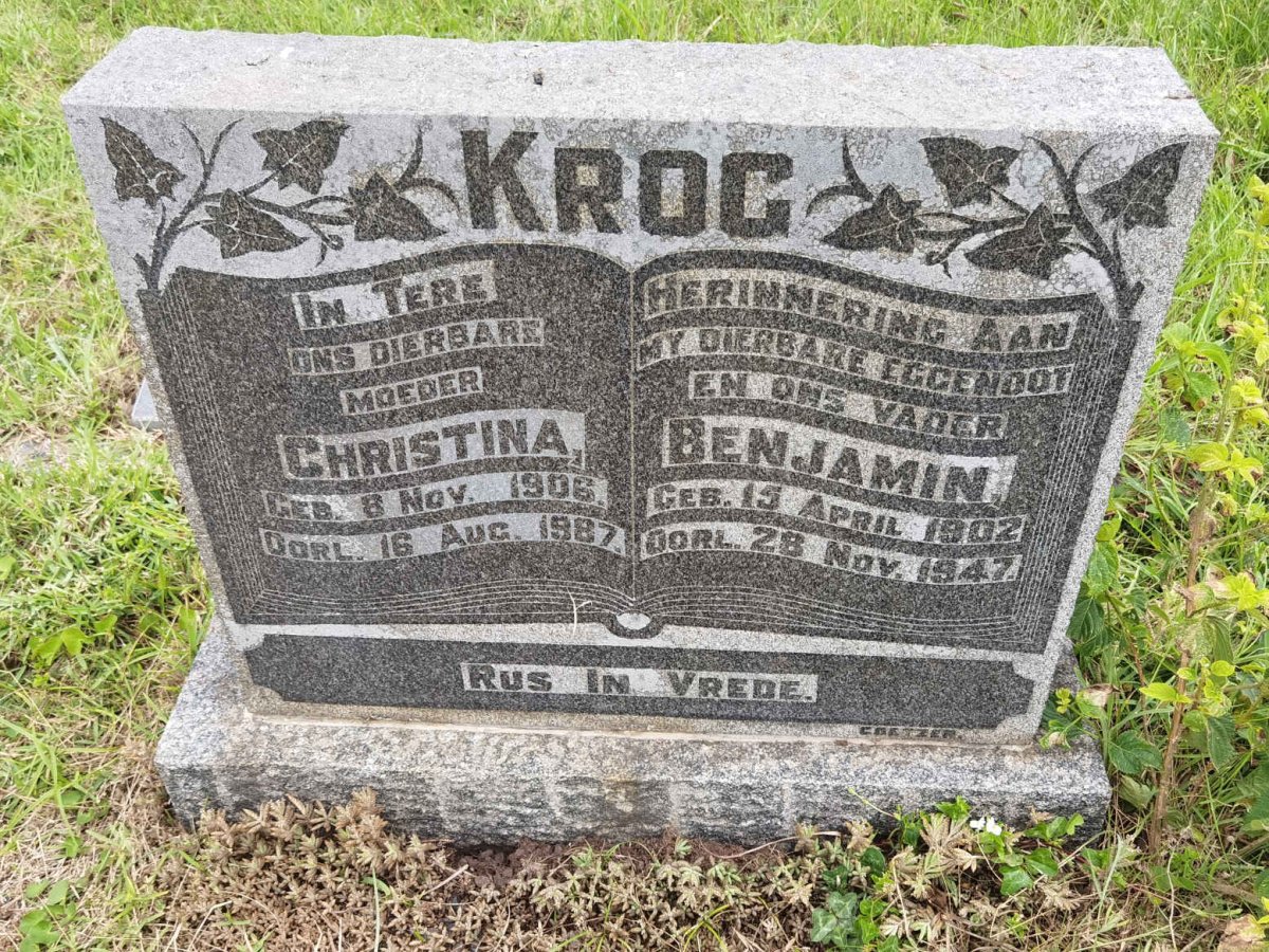 KROG Benjamin 1902-1947 &amp; Christina 1906-1987