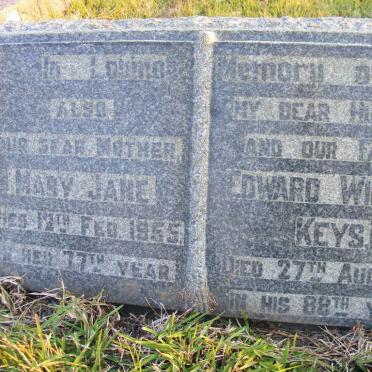 KEYS Edward William -1951 &amp; Mary Jane -1955