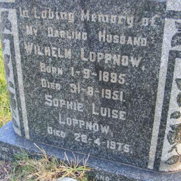 LOPPNOW Wilhelm 1895-1951 &amp; Sophie Luise -1975