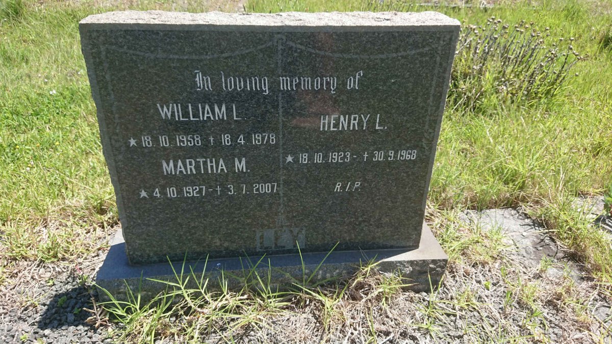 LEY Henry L. 1923-1968 &amp; Martha M. 1927-2007 :: LEY William L. 1958-1978