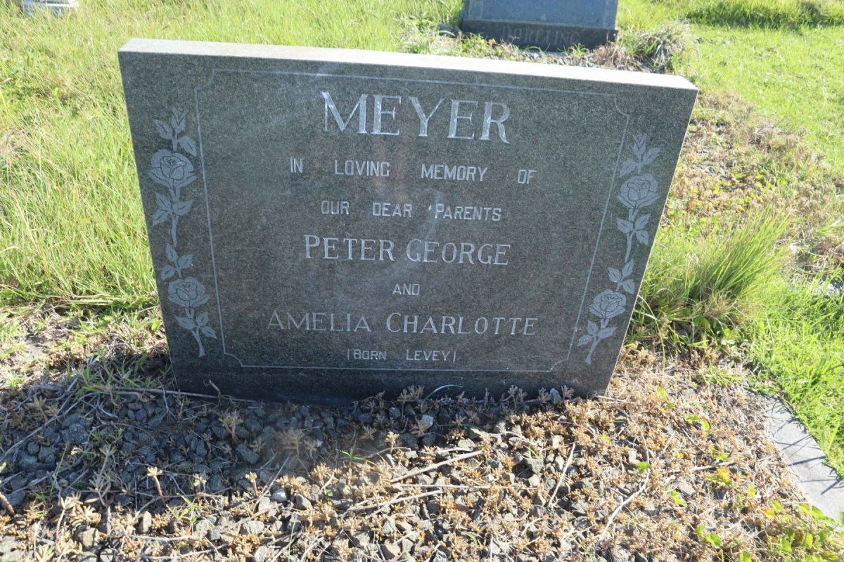 MEYER Peter George &amp; Amelia Charlotte LEVEY