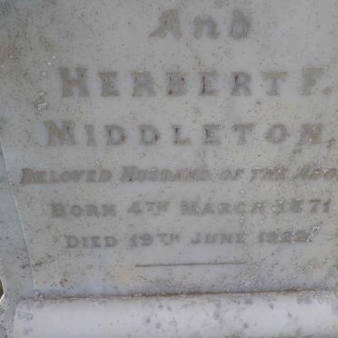 MIDDLETON Herbert F. 1871-1922 &amp; Ida Louisa 1875-1921 _2