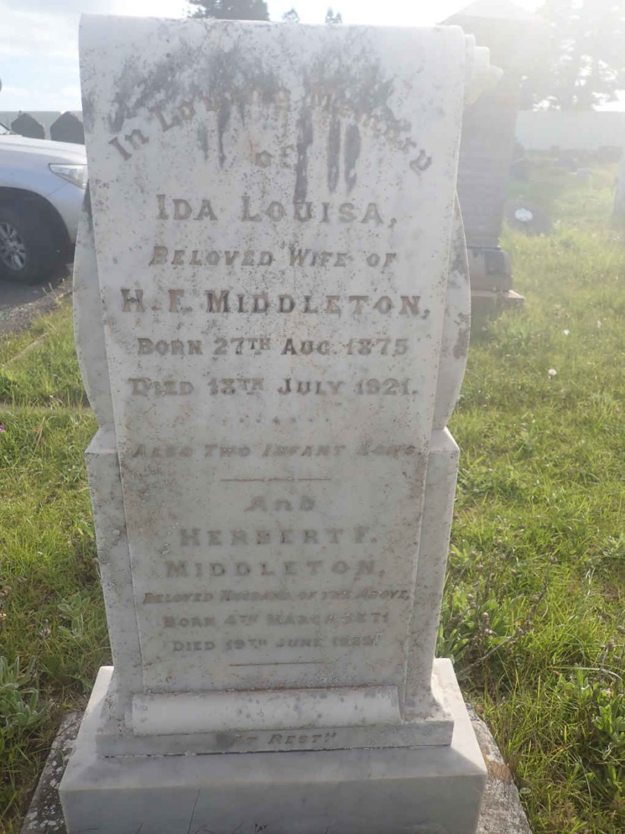 MIDDLETON Herbert F. 1871-1922 &amp; Ida Louisa 1875-1921 _1