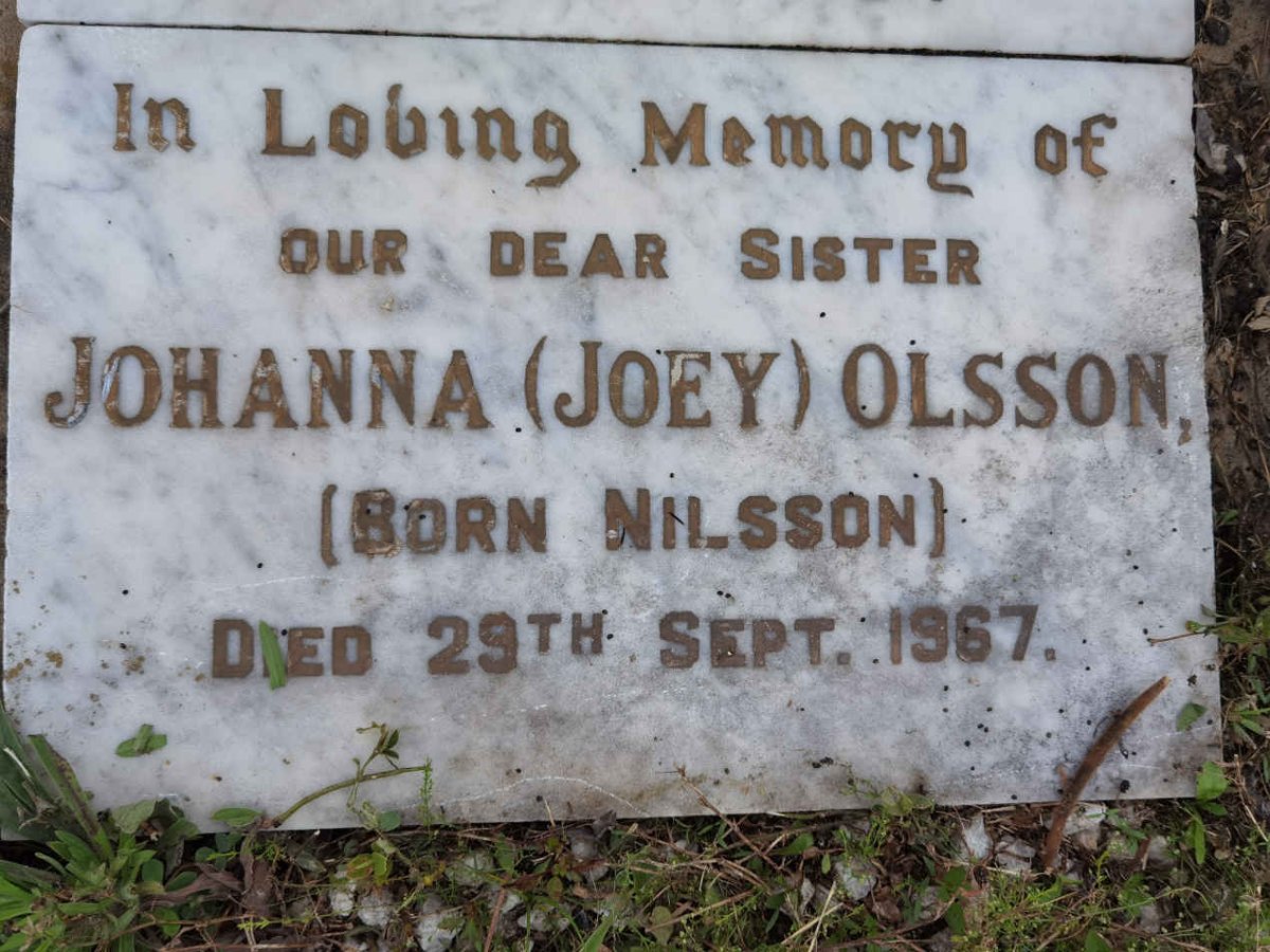 OLSSON Johanna nee NILSSON -1967