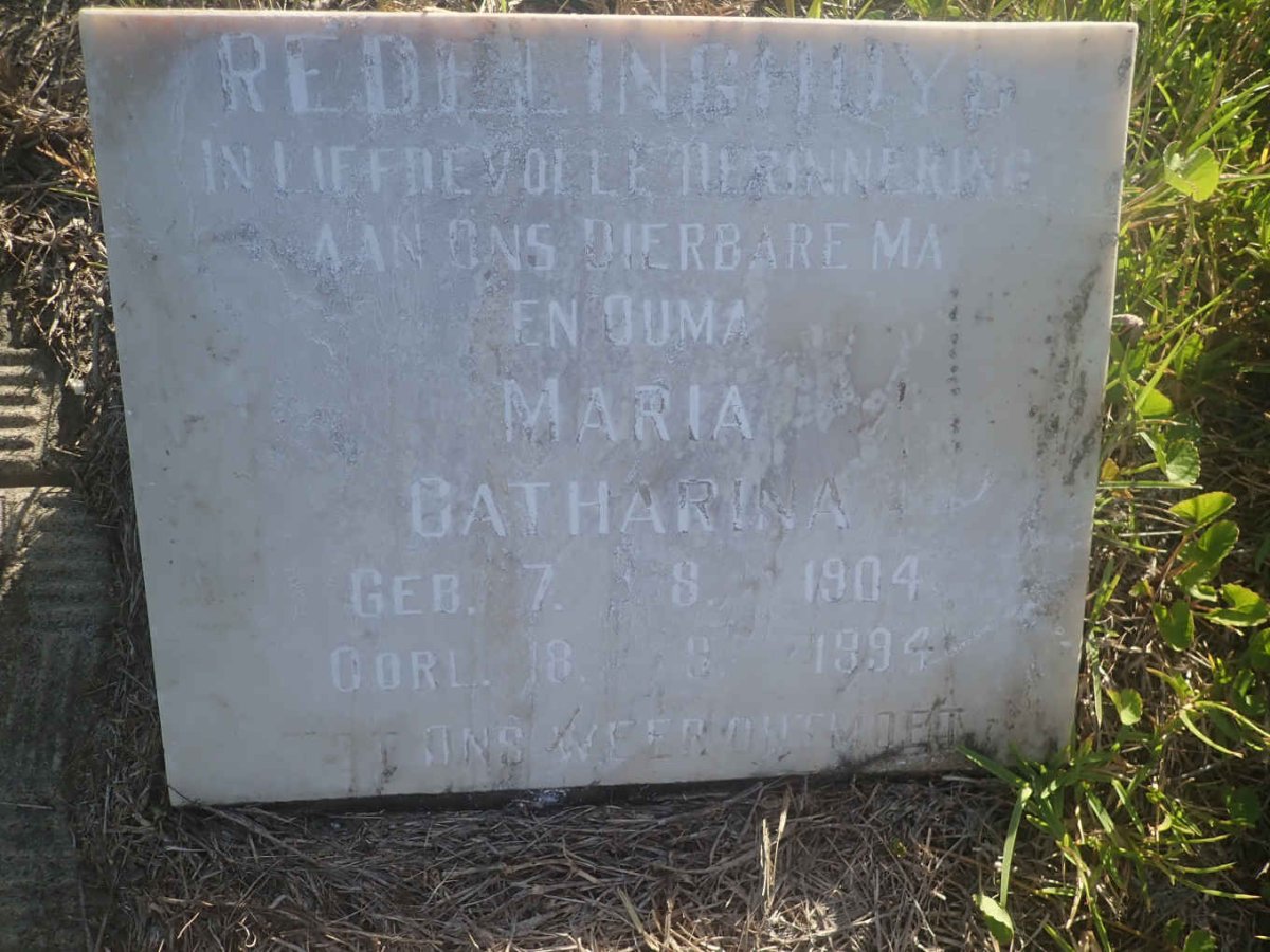 REDELINGHUYS Maria Catharina 1904-1994